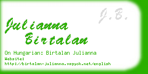 julianna birtalan business card